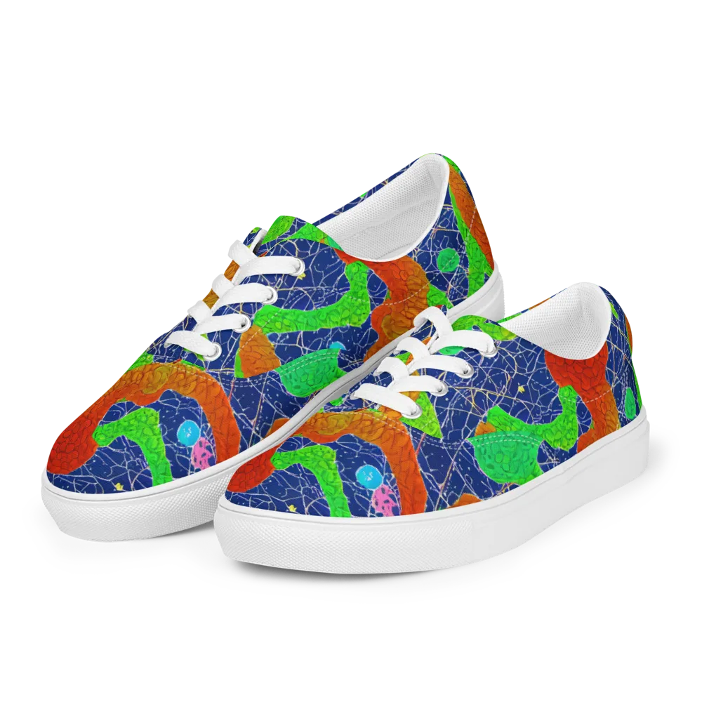 Lime Inferno on Men's Lace-Up Canvas Shoes — Left Front