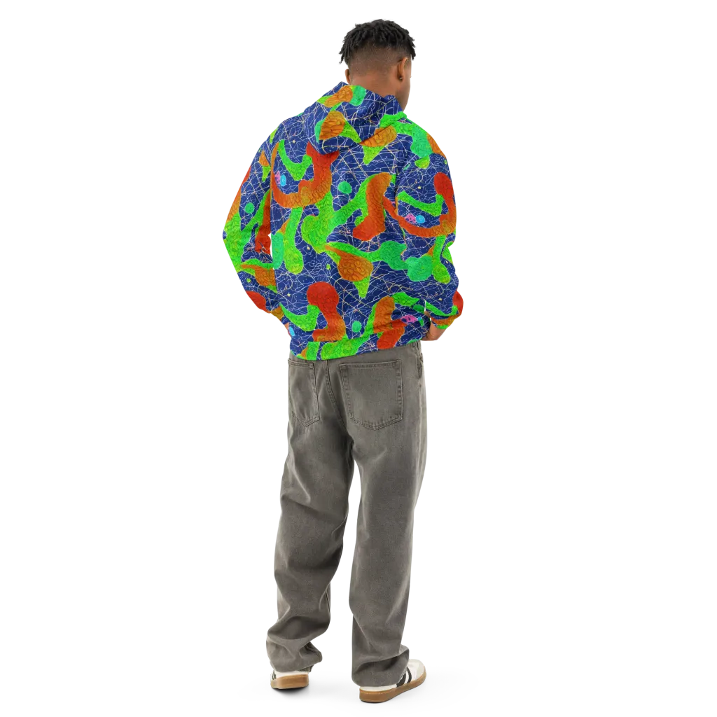 Lime Inferno on Cotton Hoodie — Back