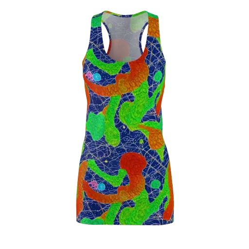Lime Inferno on a Racerback Dress