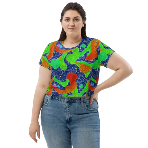 Lime Inferno on a Crop Tee