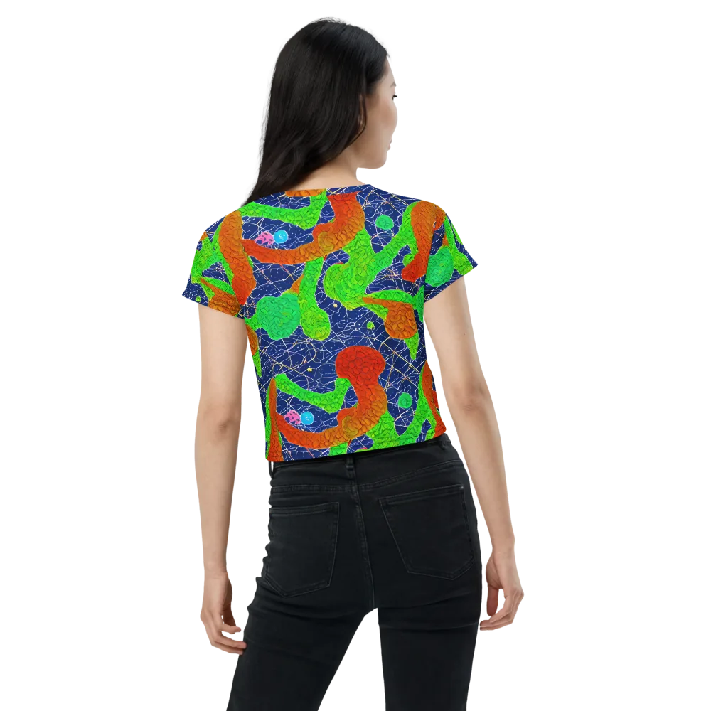 Lime Inferno on Crop Tee — Back