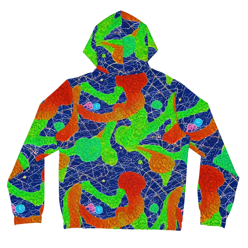 Lime Inferno on Women's Full-Zip Hoodie — Back