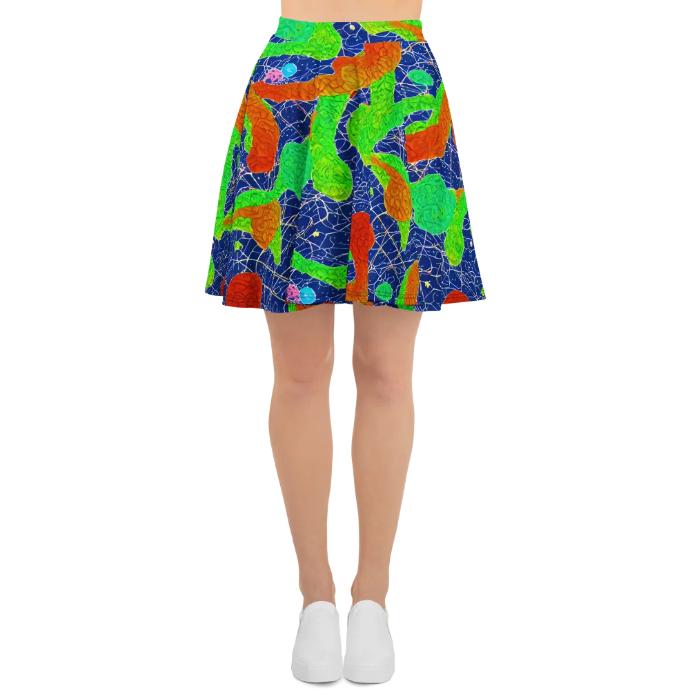 Lime Inferno on Skater Skirt — Front