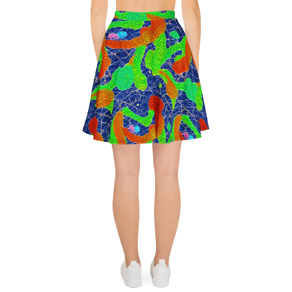 Lime Inferno on Skater Skirt — Back