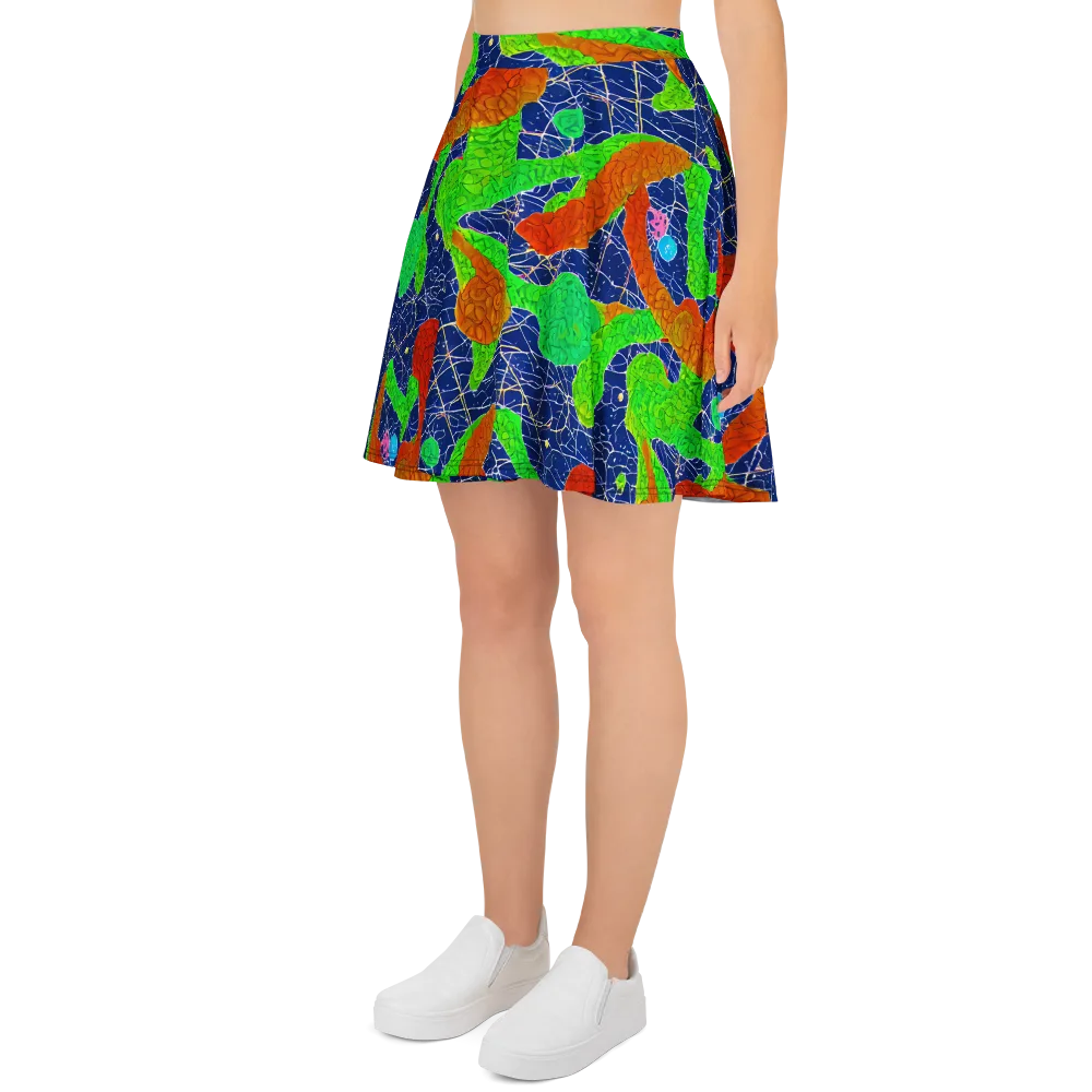Lime Inferno on Skater Skirt — Left
