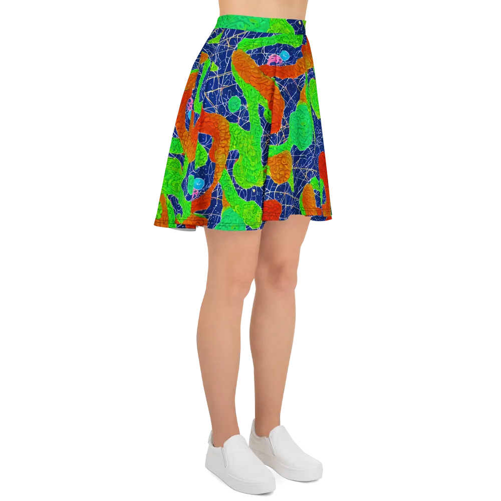 Lime Inferno on Skater Skirt — Right
