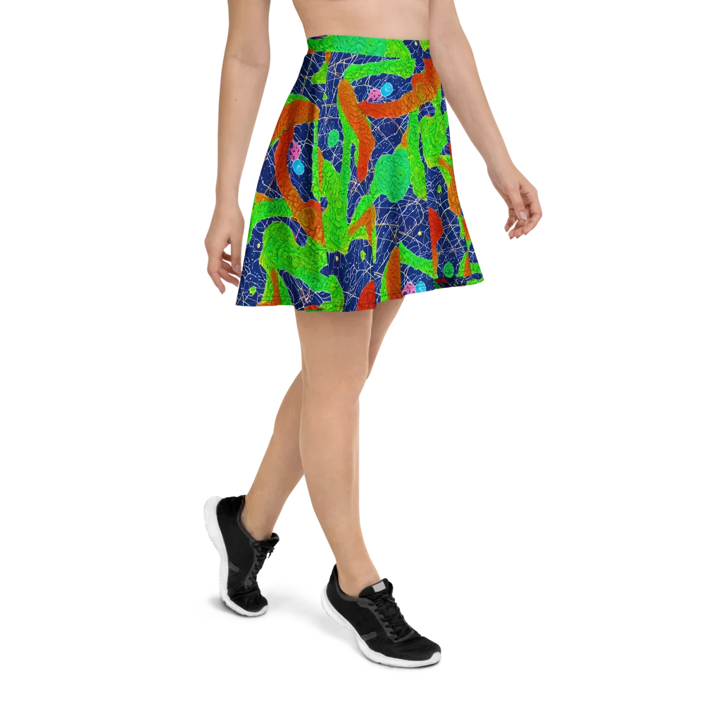 Lime Inferno on Skater Skirt — Right
