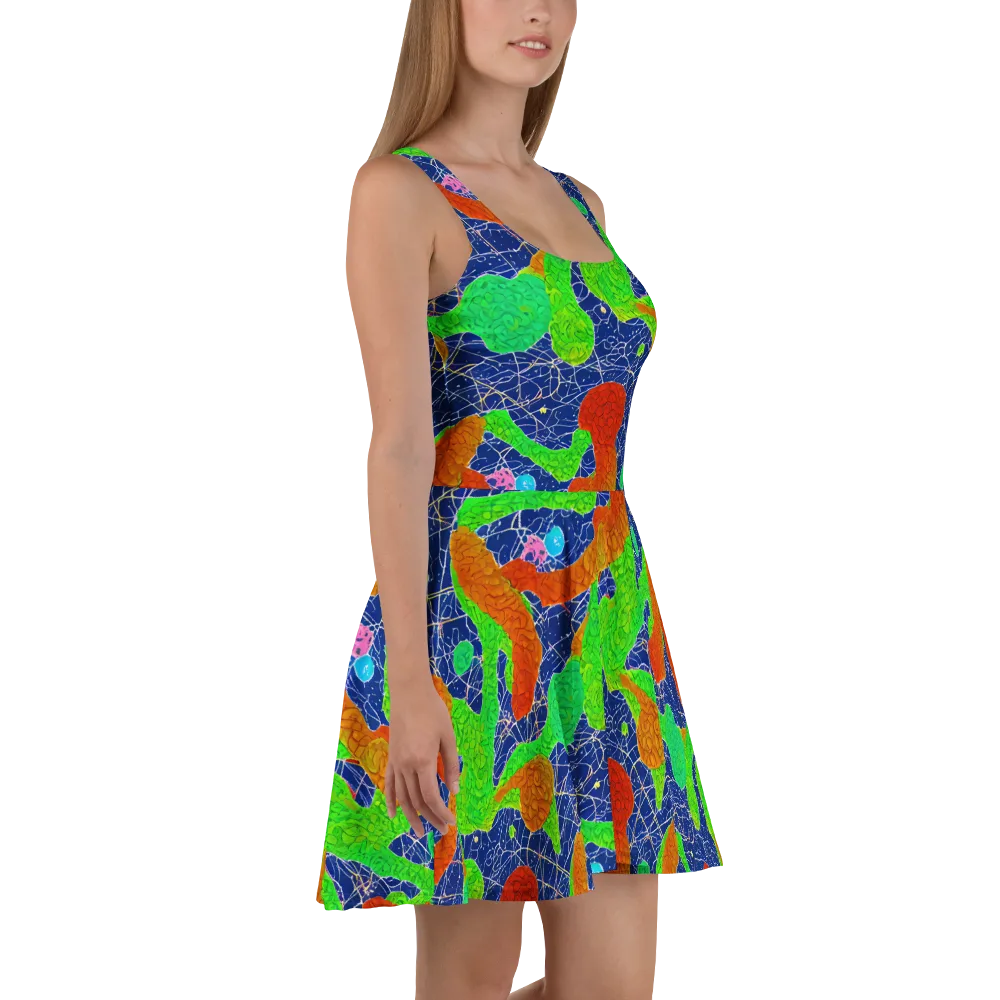 Lime Inferno on Skater Dress — Right