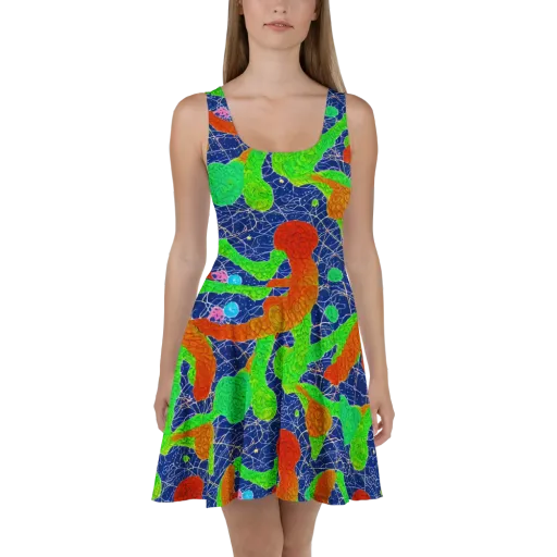 Lime Inferno on a Skater Dress