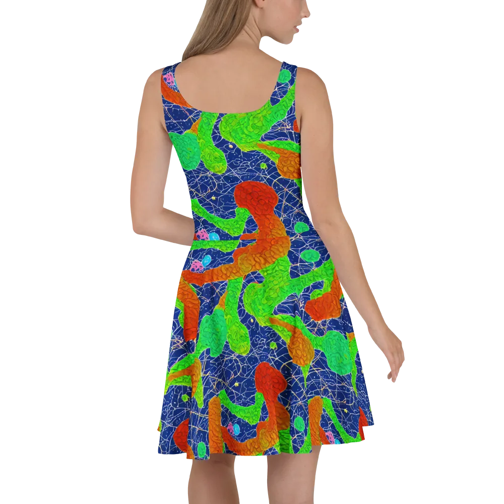 Lime Inferno on Skater Dress — Back