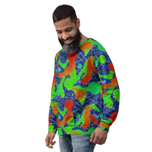 Lime Inferno on a Sweatshirt