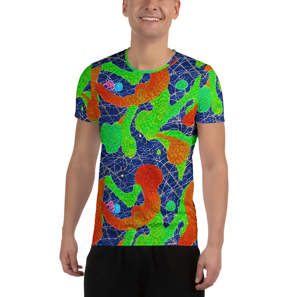 Lime Inferno on Men's Athletic T-Shirt — Front