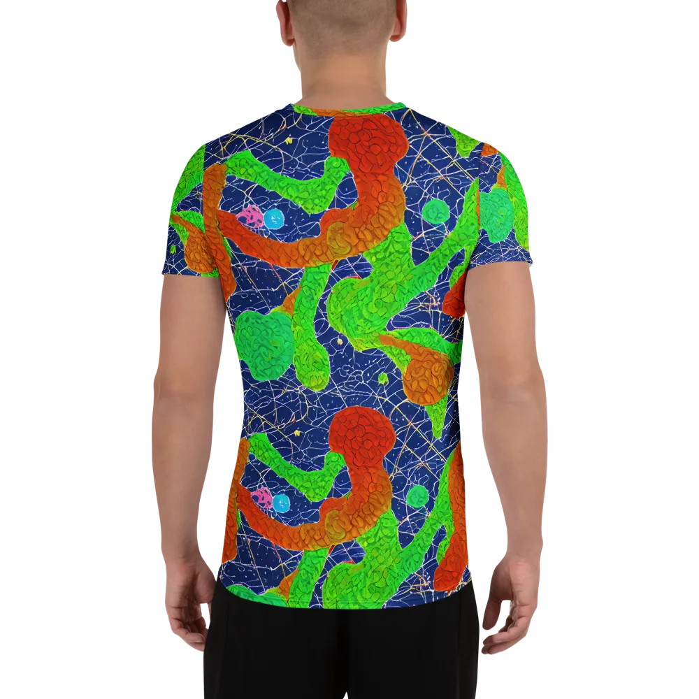 Lime Inferno on Men's Athletic T-Shirt — Back