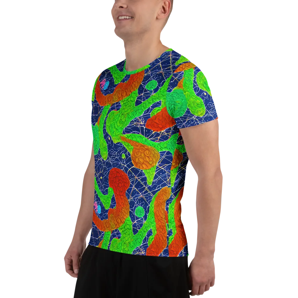 Lime Inferno on Men's Athletic T-Shirt — Left