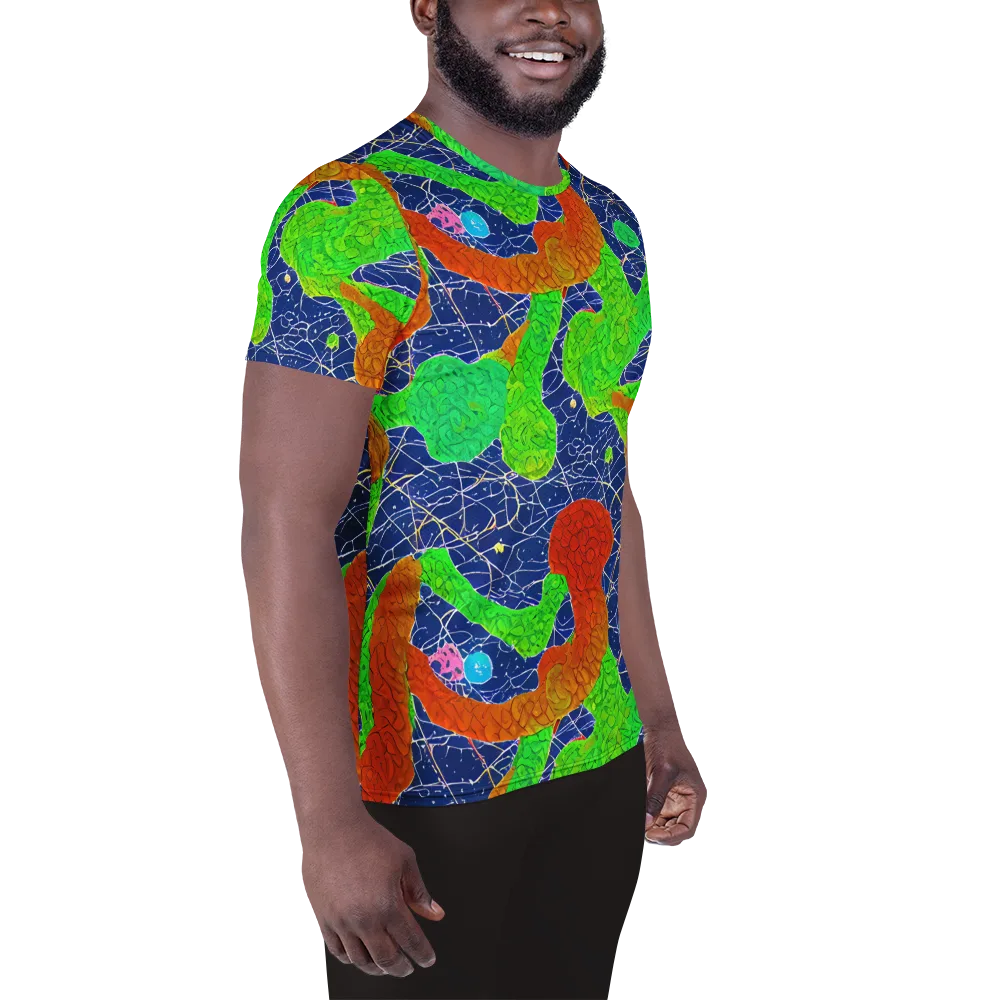 Lime Inferno on Men's Athletic T-Shirt — Right