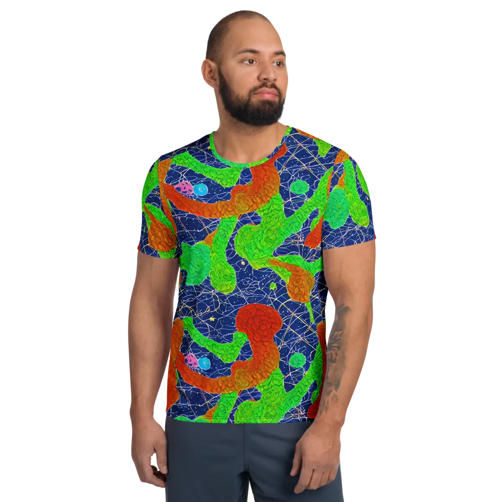 Lime Inferno on Men's Athletic T-Shirt — Front