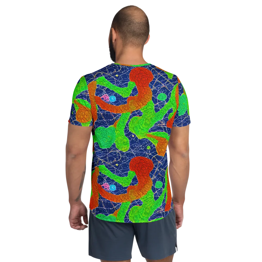 Lime Inferno on Men's Athletic T-Shirt — Back