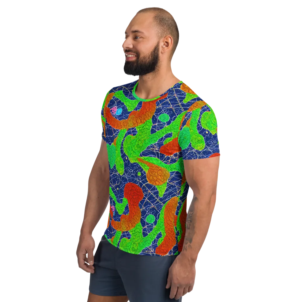Lime Inferno on Men's Athletic T-Shirt — Left