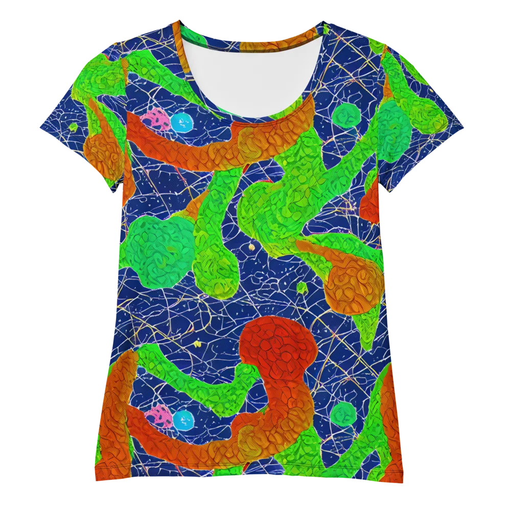 Lime Inferno on Women's Athletic T-Shirt — Front