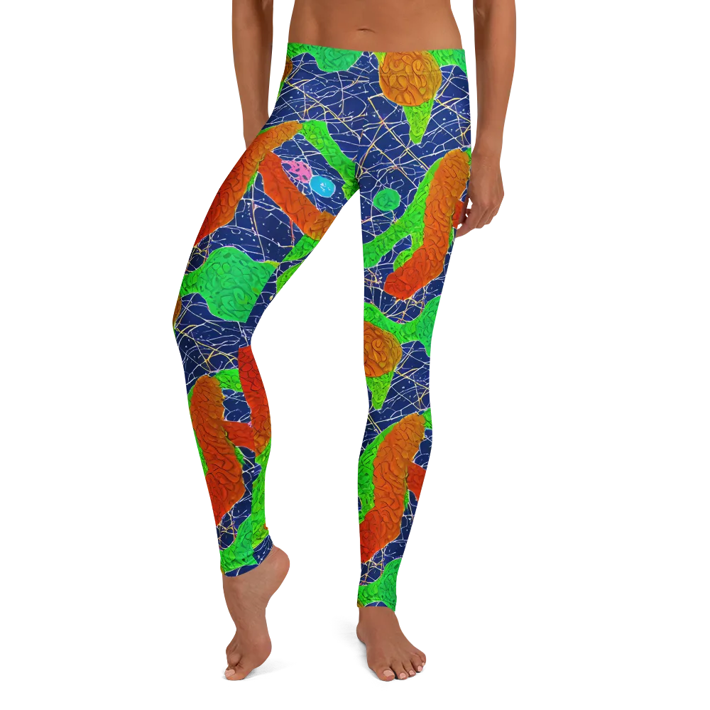 Lime Inferno on Leggings — Front