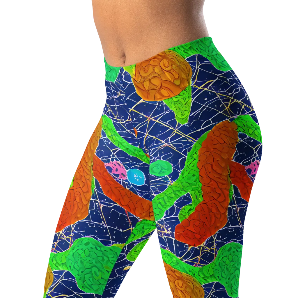Lime Inferno on Leggings — Left Front