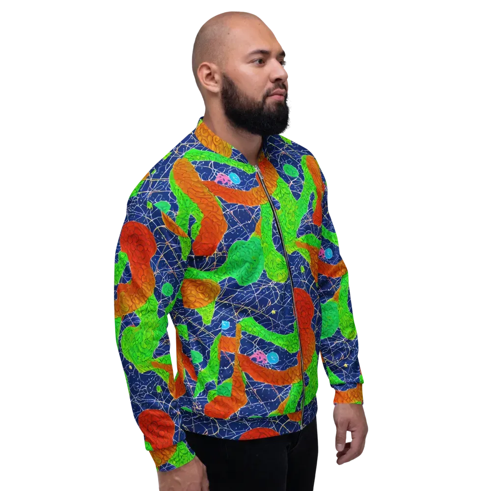 Lime Inferno on Bomber Jacket — Right