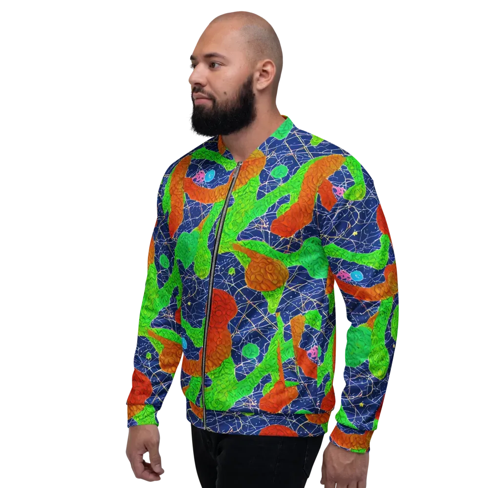 Lime Inferno on Bomber Jacket — Left