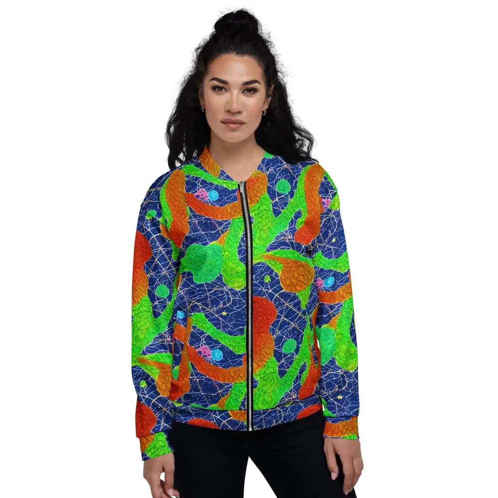 Lime Inferno on Bomber Jacket — Front