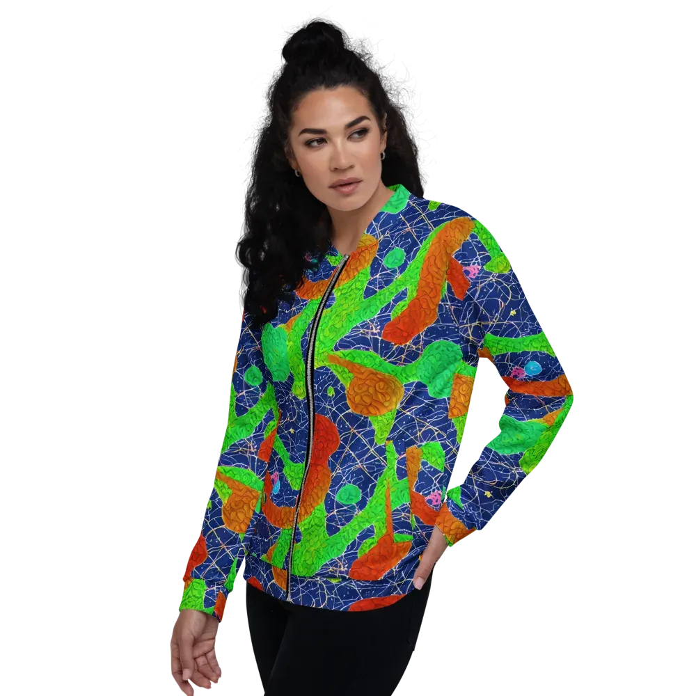 Lime Inferno on Bomber Jacket — Left