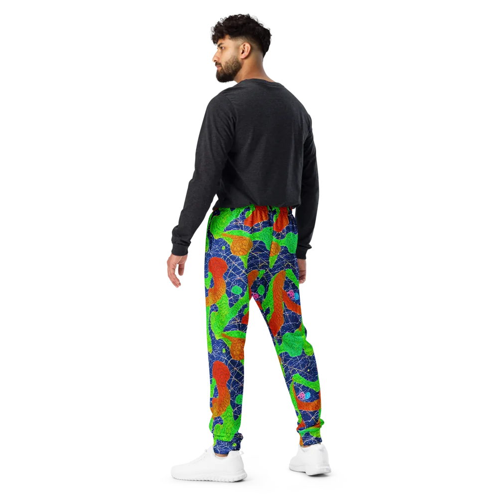 Lime Inferno on Men's Joggers — Back