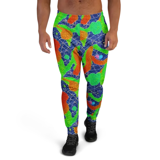Lime Inferno on a Men's Joggers