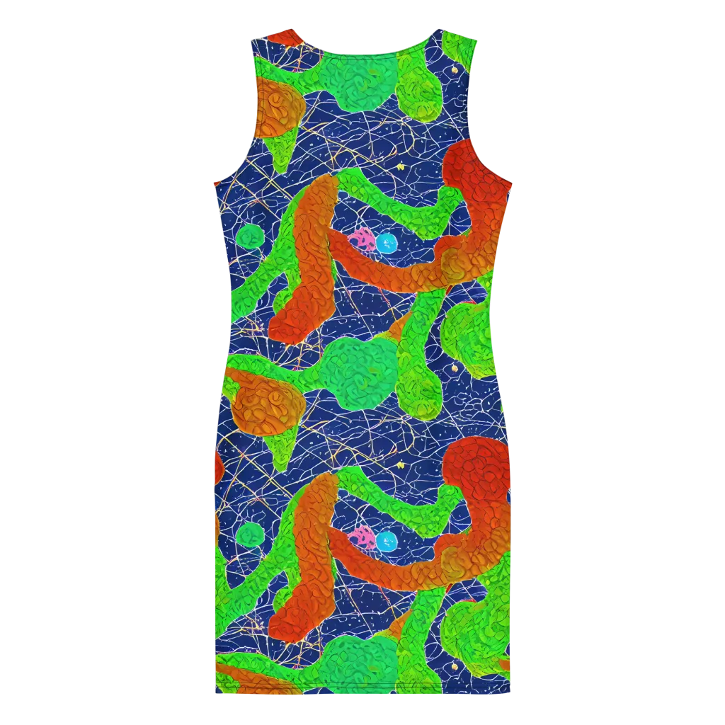 Lime Inferno on Bodycon Dress — Back