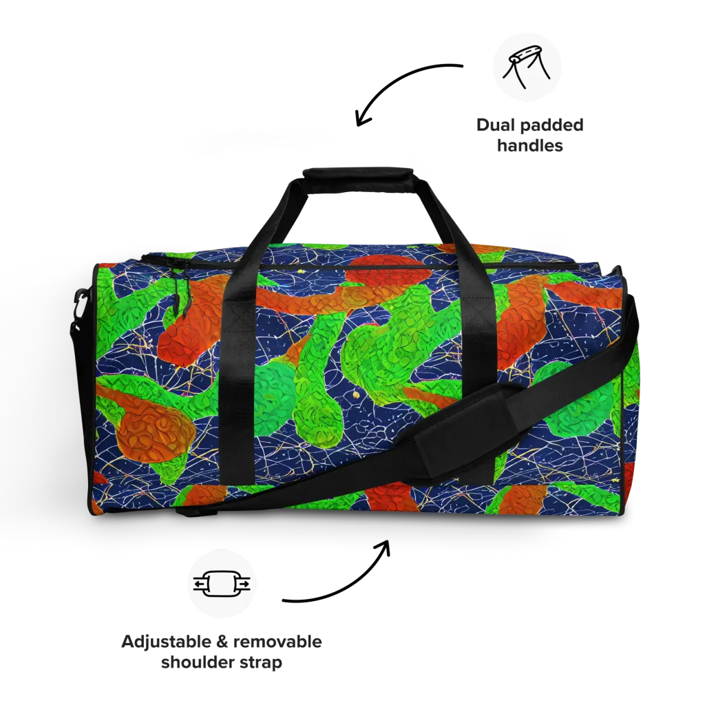 Lime Inferno on Duffle Bag — Front