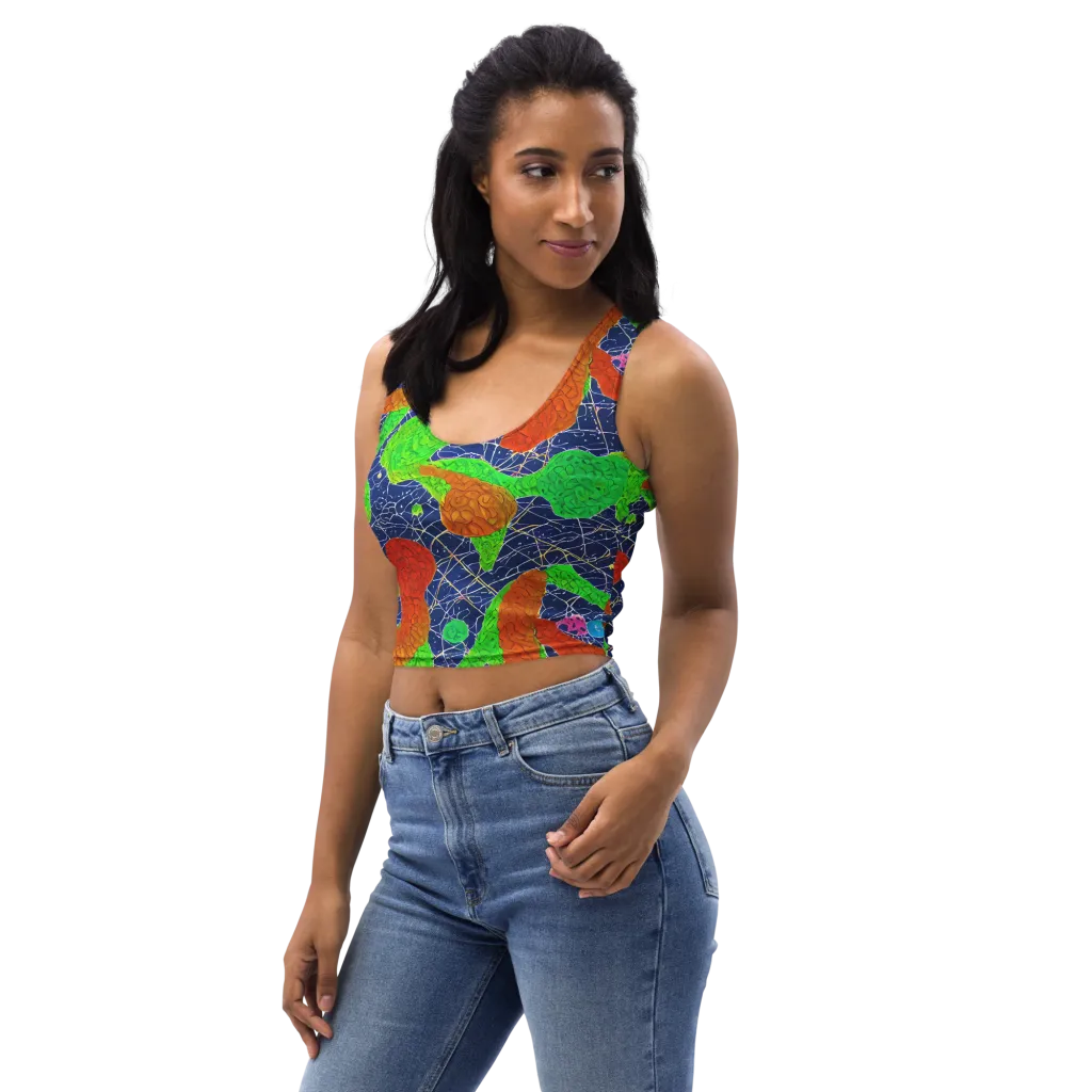 Lime Inferno on Crop Top — Left Front