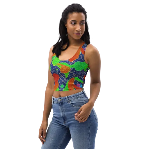 Lime Inferno on a Crop Top