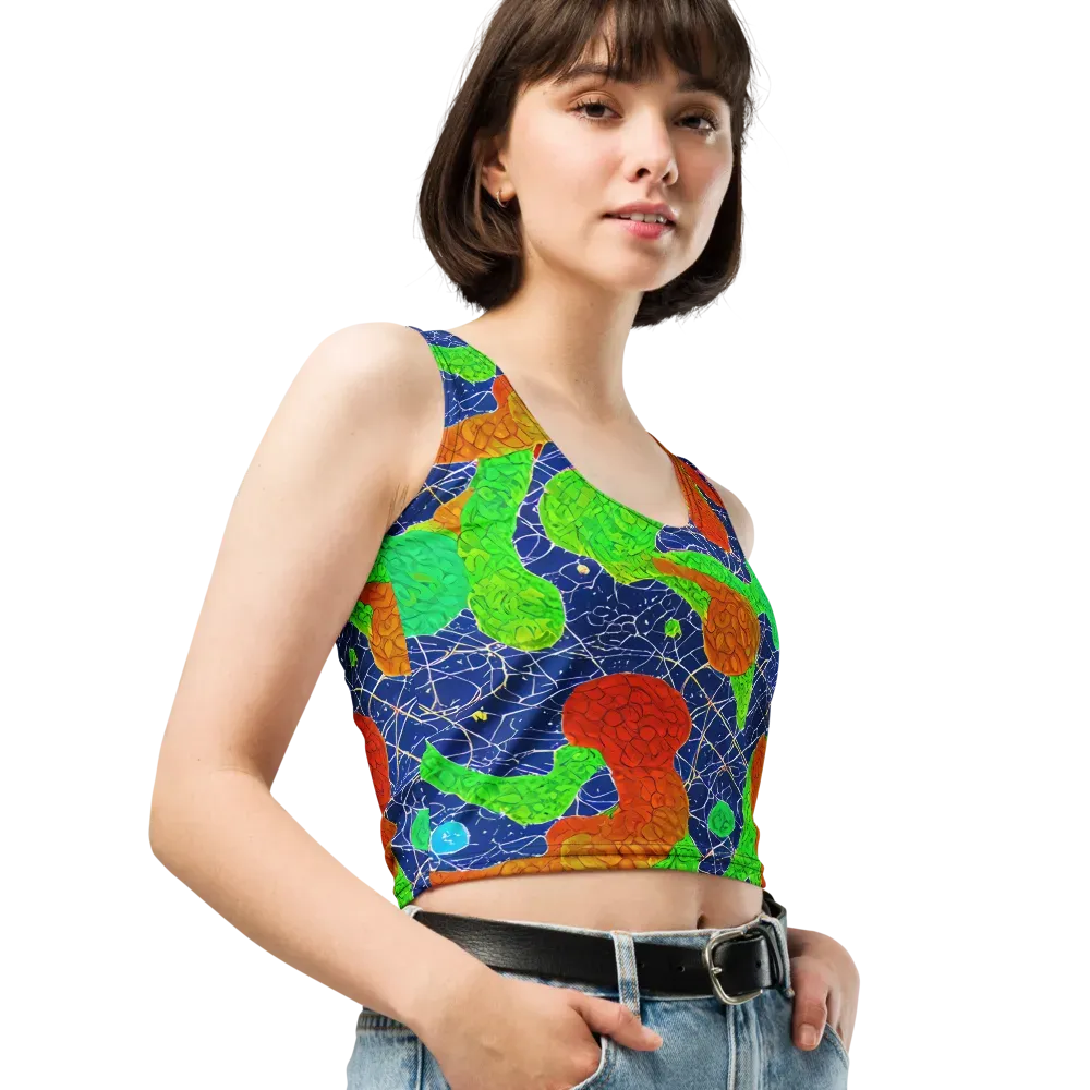 Lime Inferno on Crop Top — Right Front