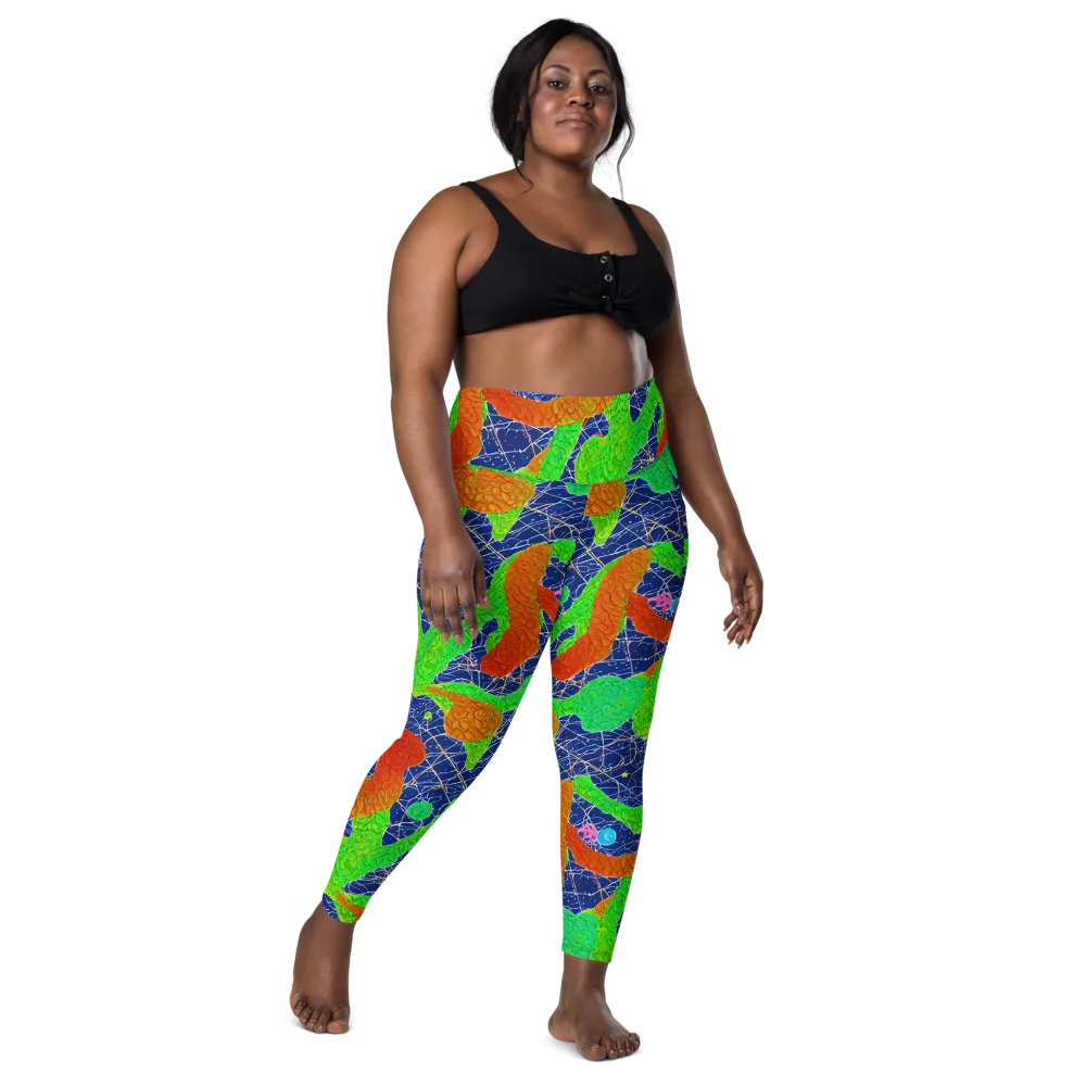 Lime Inferno on Leggings with Pockets — Front