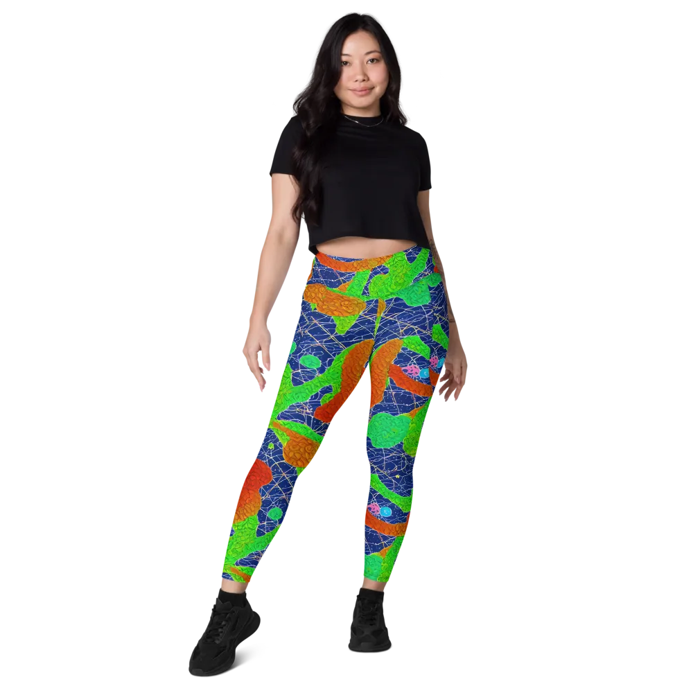 Lime Inferno on Leggings with Pockets — Front