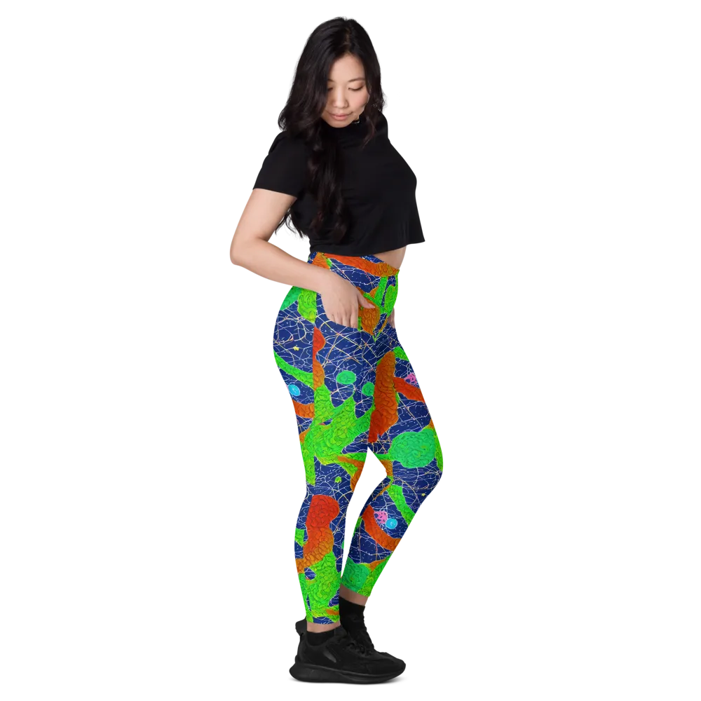 Lime Inferno on Leggings with Pockets — Right
