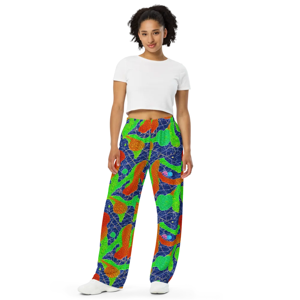 Lime Inferno on Wide-Leg Pants — Front