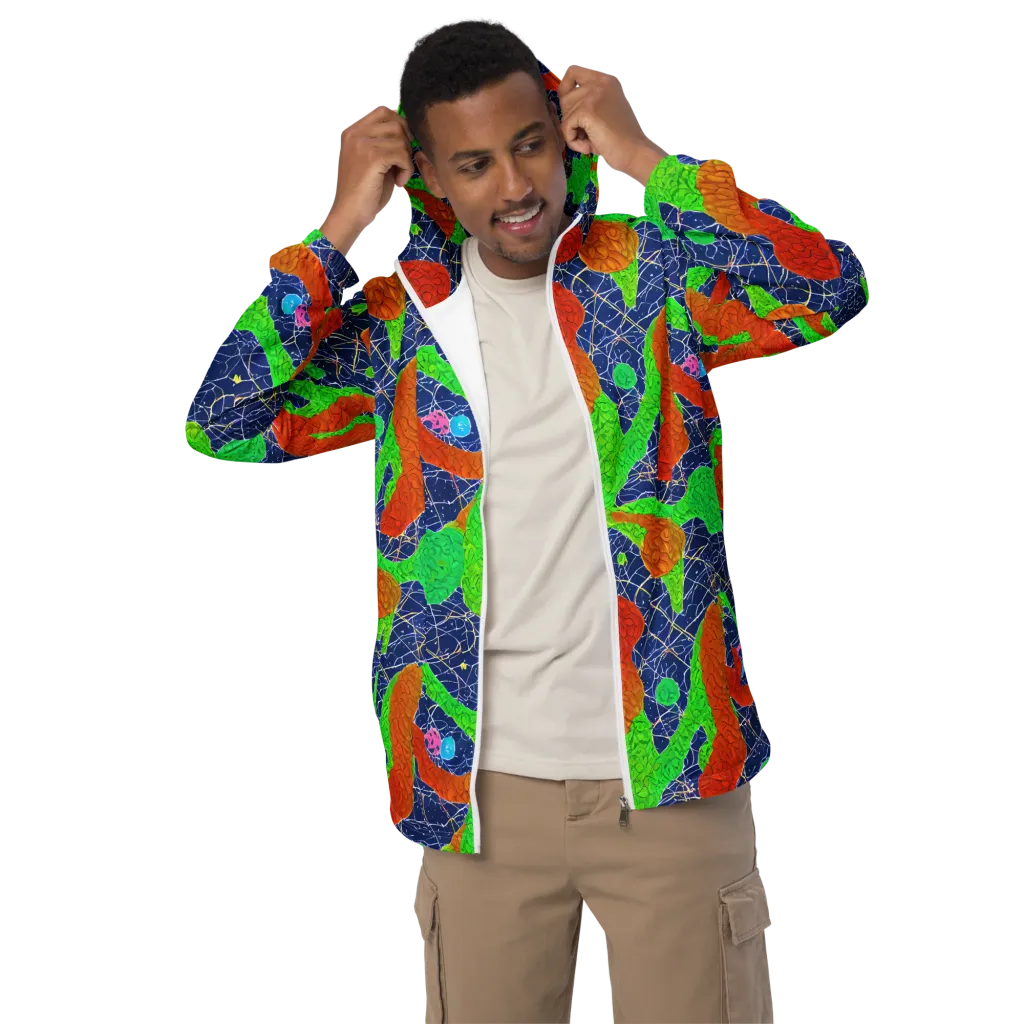 Lime Inferno on Men's Windbreaker — Front
