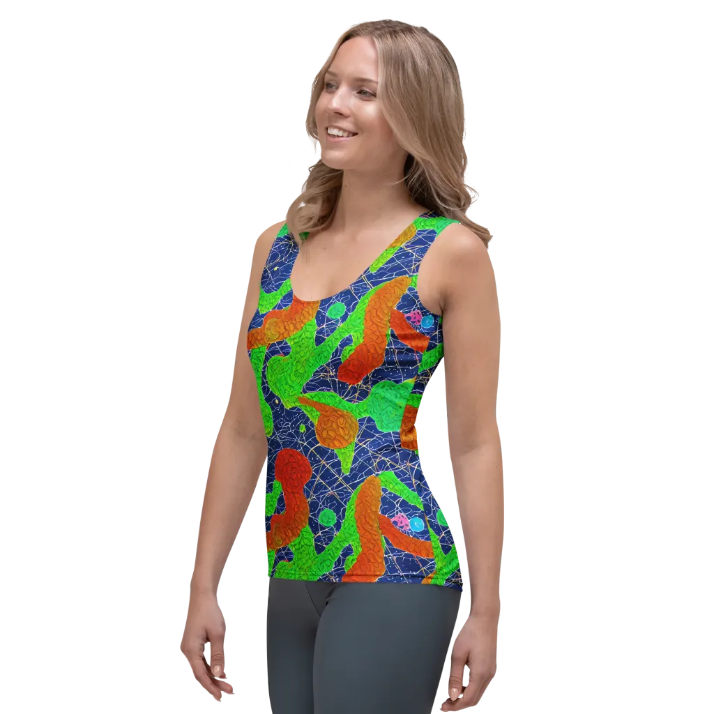 Lime Inferno on Women's Tank Top — Left Front