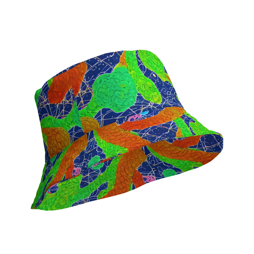 Lime Inferno on Reversible Bucket Hat — Product details Outside