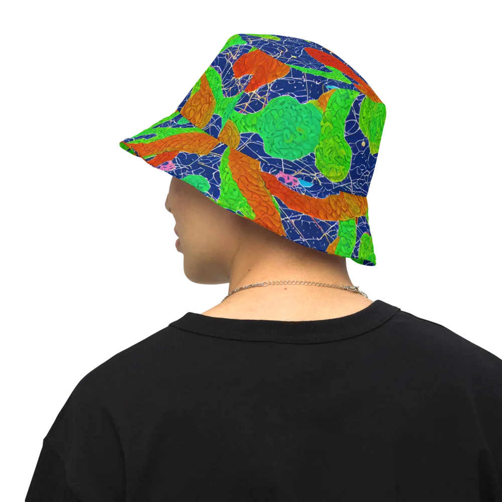 Lime Inferno on Reversible Bucket Hat — Back Inside