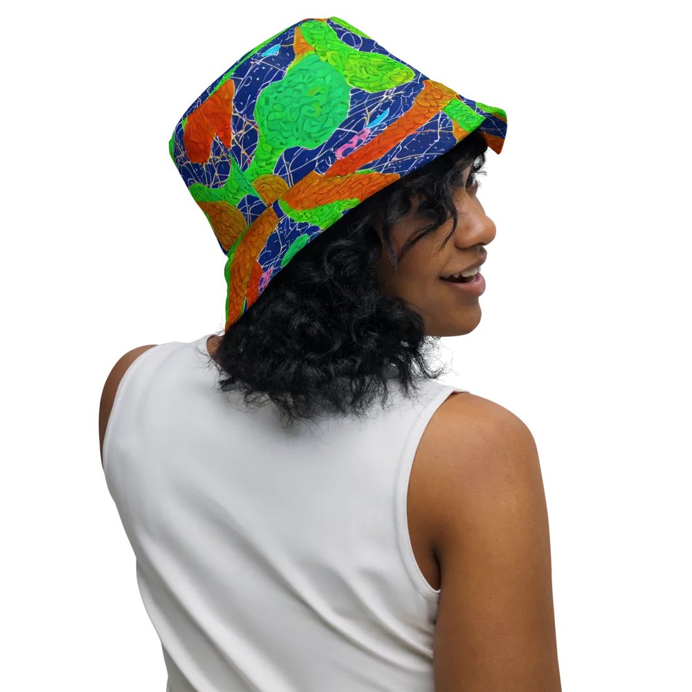 Lime Inferno on Reversible Bucket Hat — Right Outside