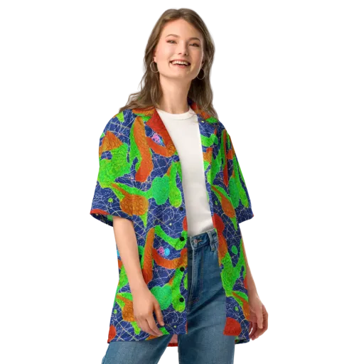 Lime Inferno on a Button Shirt
