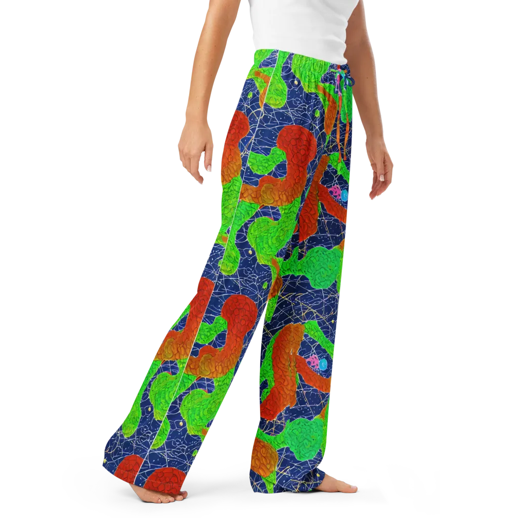 Lime Inferno on Women's Pajama Pants — Right Front