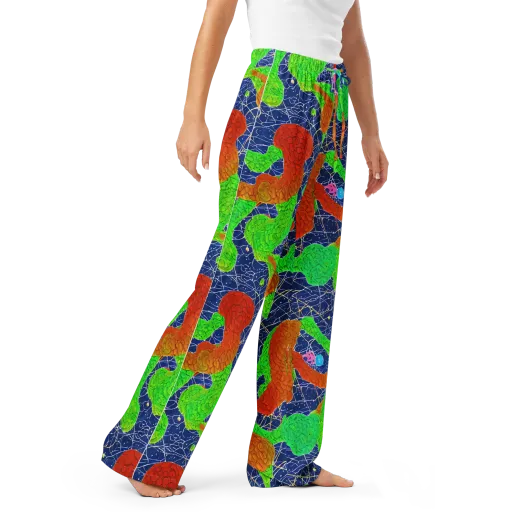 Lime Inferno on a Women's Pajama Pants