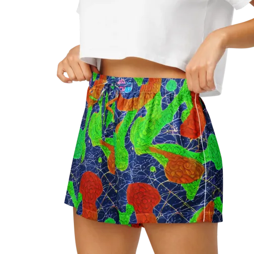 Lime Inferno on a Women's Pajama Shorts