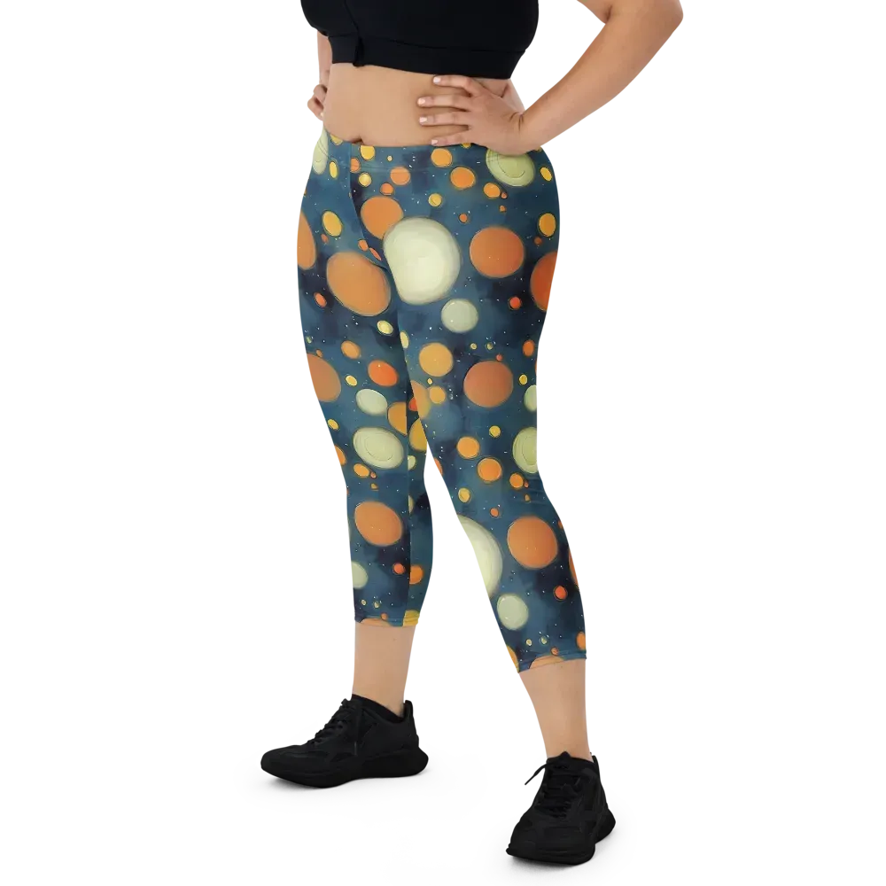 Midnight Orbs on Capri Leggings — Front